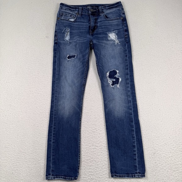 BKE Other - BKE Jeans Men's 30X30 Alec Straight Leg Distressed‎ Whiskered Blue Denim